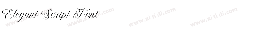 Elegant Script Font字体转换